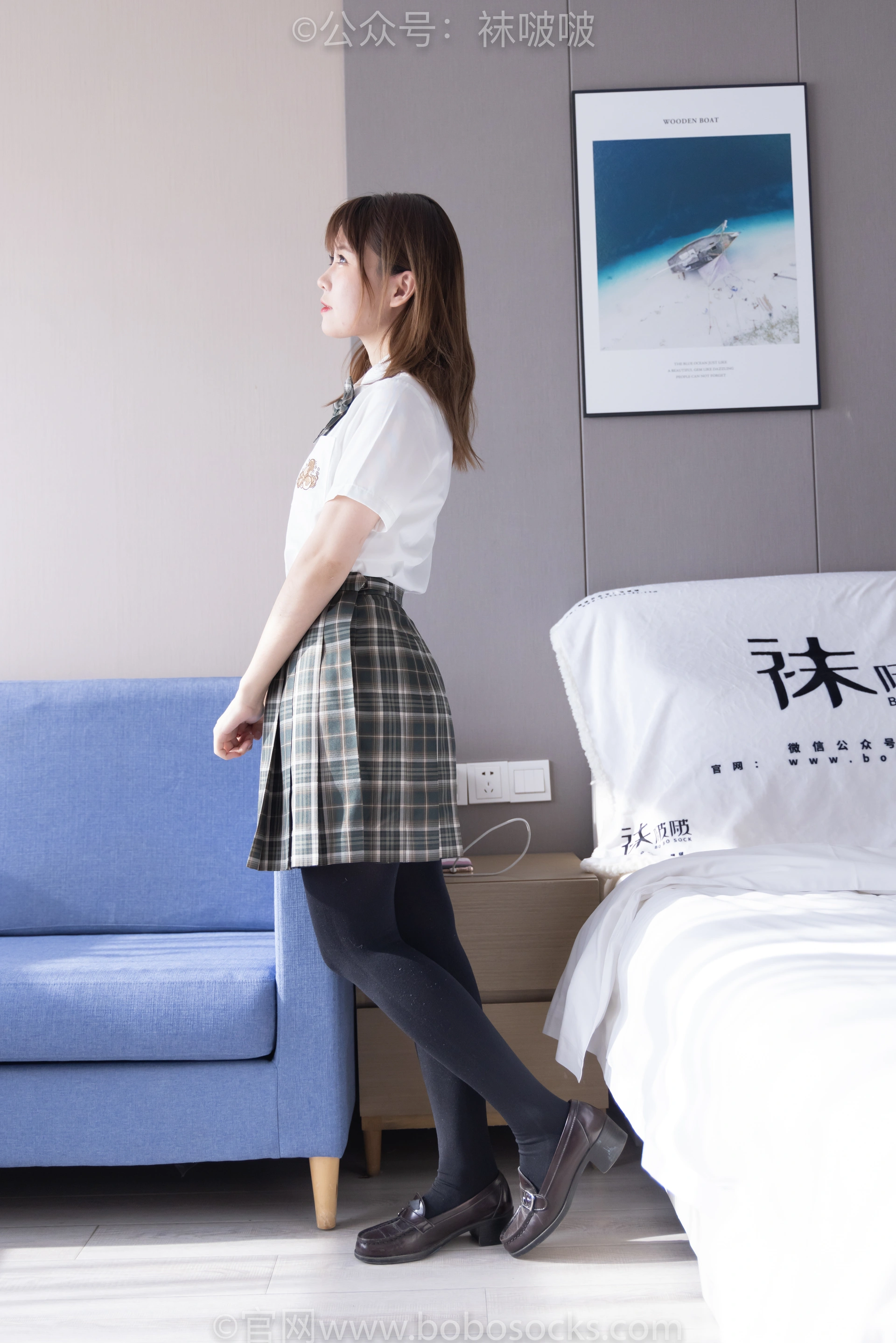 [BoBoSocks袜啵啵]NO.056 朵朵-JK制服、皮鞋、厚黑丝 2