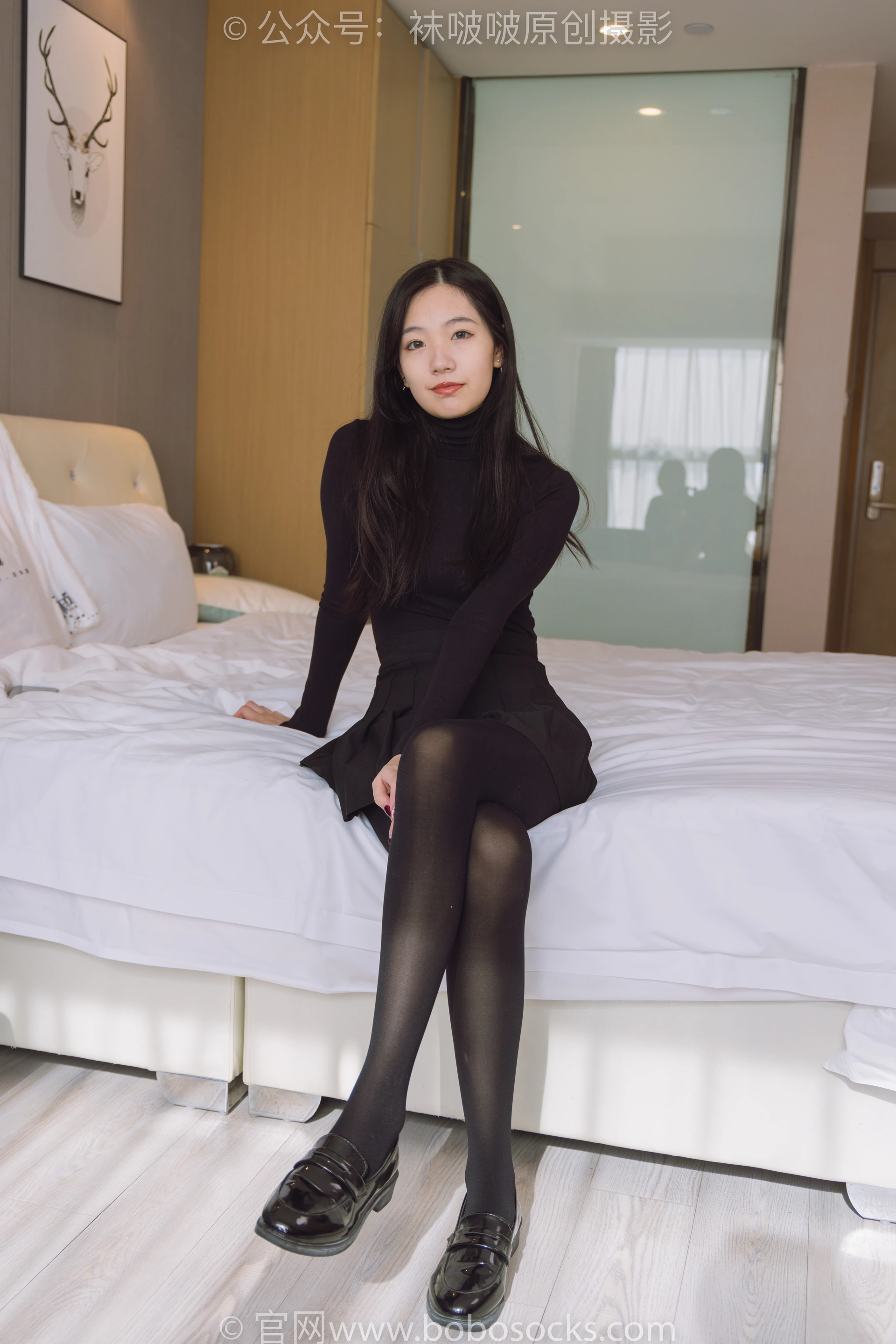 [BoBoSocks袜啵啵]NO.184 小甜豆-黑皮鞋、厚黑丝 1