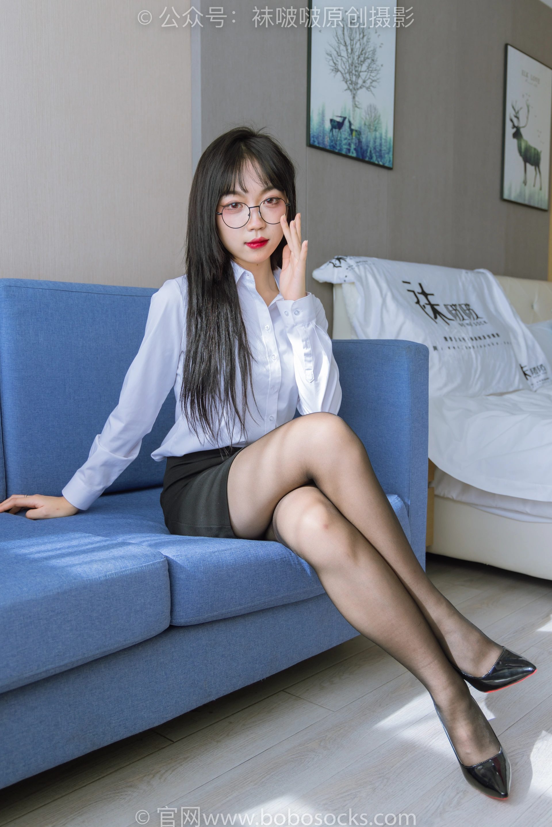[BoBoSocks袜啵啵]NO.185 周周-ol制服、高跟鞋、黑丝（脚尖微加固款） 2