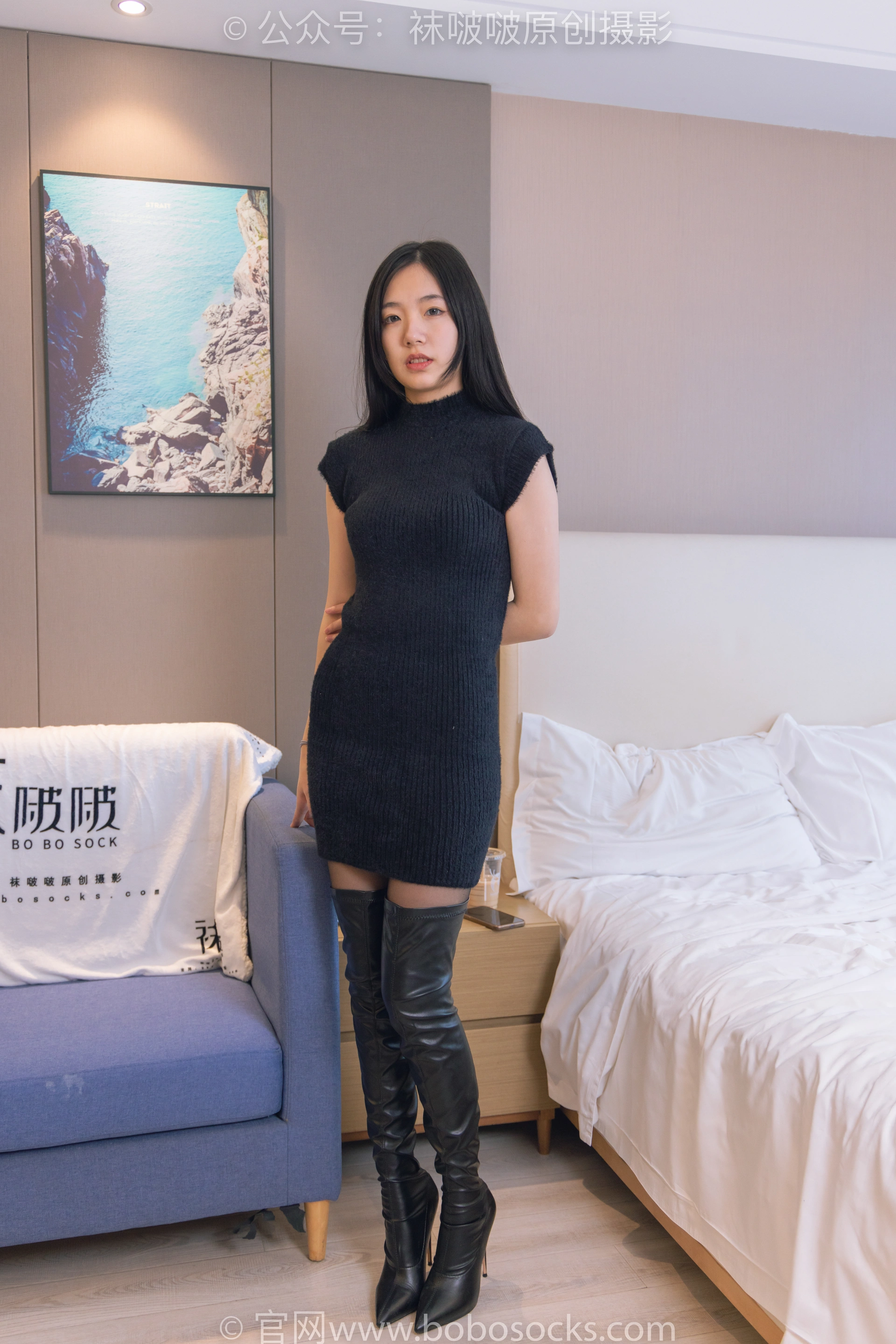 [BoBoSocks袜啵啵]NO.194 小甜豆-高跟长靴、凉鞋、黑丝（脚尖微加固款）、裸足、穿鞋踩黄油，香蕉剧情 3