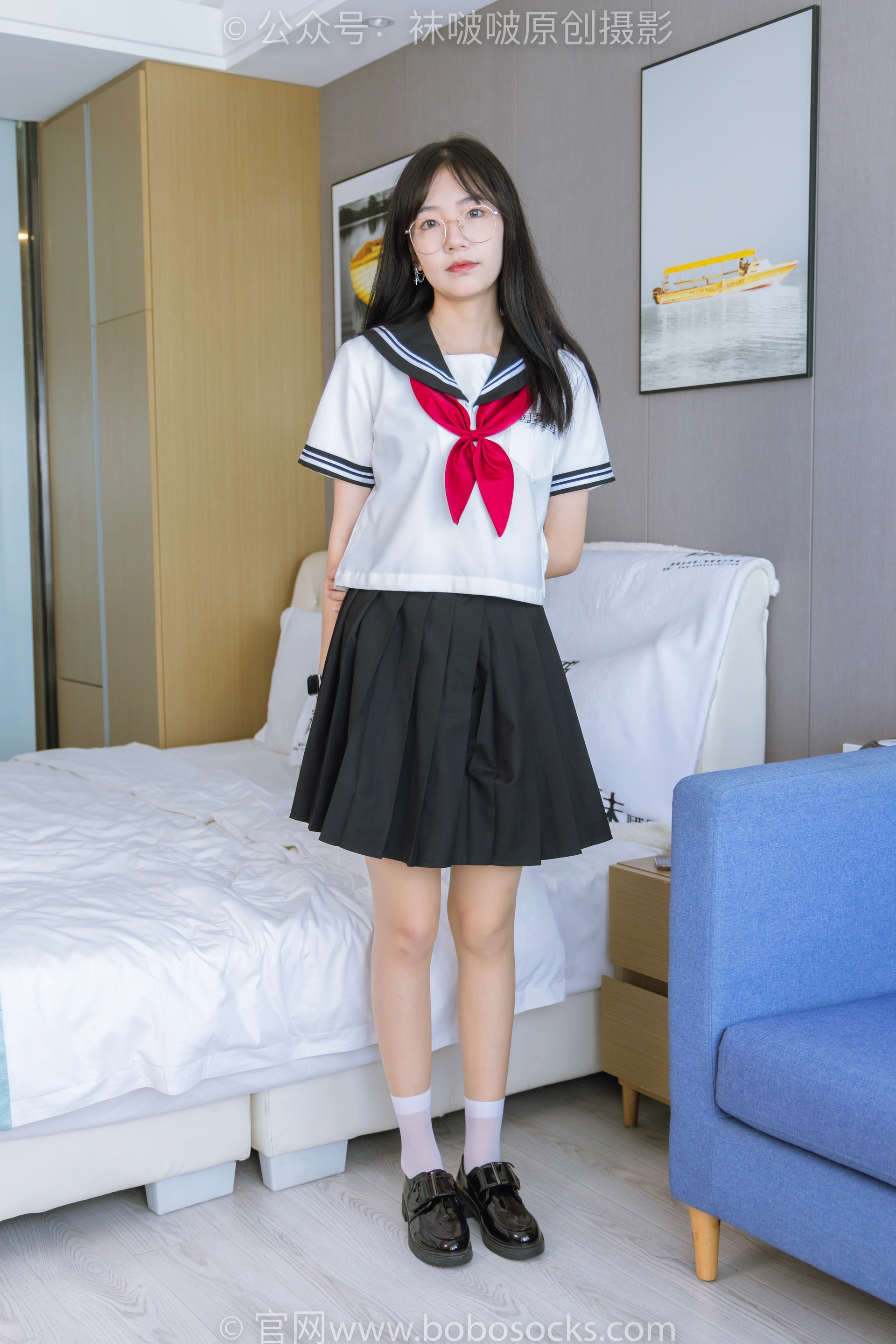 [BoBoSocks袜啵啵]NO.197 小甜豆-皮鞋、短白丝、肉丝、jk制服 1